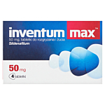 Inventum Max 50 mg, Tabletki do rozgryzania i żucia, 4 Sztuki