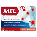 Mel, Tabletki Ulegające Rozpadowi w Jamie Ustnej, 7,5 mg, 30 Tabletek