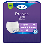 Tena Pants Proskin Super Night Majtki chłonne na noc Rozmiar M, 10 sztuk
