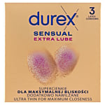 Durex Sensual Extra Lube Prezerwatywy, 3 szt.