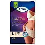 Tena Lady Pants Plus,  Majtki chłonne dla kobiet, Kolor Creme, Large, 30 Sztuk