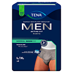 Tena Men Active Fit Pants Normal Kolor szary 95-130 cm Rozmiar L/XL,  8 sztuk