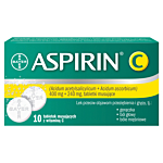 Aspirin C 400 mg + 240 mg, 10 Tabletek musujących