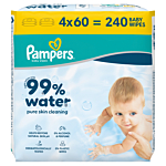 Pampers Aqua Chusteczki Nawilżane, 60 szt. x 4