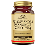 Solgar włosy skóra paznokcie z Biotyną, tabletki 60 szt