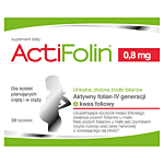 ActiFolin 0,8mg, Kwas foliowy dla kobiet planujących ciążę i w ciąży, Tabletki