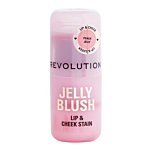 Makeup Revolution Jelly Blush Stick Lip And Cheek Stain Balsamo labbra-guance, Peach Orange