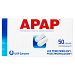 Apap 500 mg 50 Tabletek powlekanych