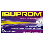 Ibuprom 200mg Tabletki przeciwbólowe i przeciwgorączkowe, 50 tabl.