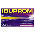 Ibuprom 200mg Tabletki przeciwbólowe i przeciwgorączkowe, 96 tabl.