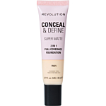 Makeup Revolution Conceal & Define Soft Matte Tube Foundation Podkład do twarzy, F0.2N 