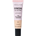 Makeup Revolution Conceal & Define Soft Matte Tube Foundation Podkład do twarzy F2NC, 23 ml