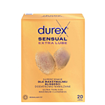 Durex Sensual Extra Lube Prezerwatywy, 20 szt.