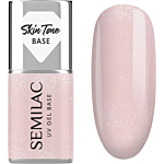 Semilac Baza do lakierów hybrydowych Skin Tone Cover Base, Glitter Beige 
