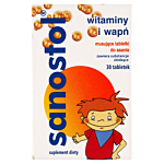 Sanostol Witaminy i Wapń, Tabletki musujące do ssania