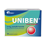 Uniben o Smaku Miętowym 3 mg, Pastylki Twarde 30 szt.