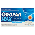 Orofar MAX pastylki twarde 2mg+1mg 20 pastyl.