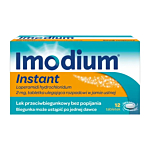 Imodium Instant Tabletki ulegające rozpadowi w jamie ustnej, 12 szt.