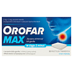 Orofar MAX pastylki twarde 2mg+1mg, 30 pastyl.