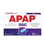 Apap Noc 500 mg + 25 mg 12 Tabletek powlekanych