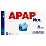 Apap Noc 500 mg + 25 mg 24 Tabletek powlekanych 