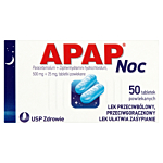 Apap Noc 500 mg + 25 mg 50 Tabletek powlekanych 