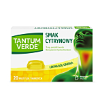 Tantum Verde 3 mg, 20 Pastylek twardych, Smak cytrynowy