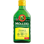 Mollers Tran Norweski Smak cytrynowy Płyn