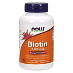 Now Foods Biotin 5/2,5 mg kapsułki 120 szt.