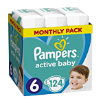 Pampers Active Baby Pieluchy (6) Extra Large, 124 szt.