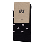 Life Skarpety bawełniane Hipster wzór Hearts Black, rozm. 39-43