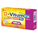 D-Vitum Forte Max 4000 j.m. K2 MK-7, Witaminy D i K dla otyłych osób dorosłych, Kapsułki