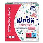 Cleanic Kindii Sensitive Chusteczki dla dzieci i niemowląt 6X60Szt (5+