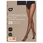 Life Rajstopy damskie Stars & Moons 20 Den Rozm. 3 Nero