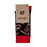 Life Skarpetki Hipster Wzór Pierniczki Czarne Rozm. 35-38