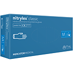 Nitrylex Classic Rękawice nitrylowe bezpudrowe rozmiar M (7-8) kolor niebieski