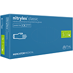 Nitrylex Classic Rękawice nitrylowe bezpudrowe rozmiar S (6-7) kolor niebieski