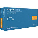 Nitrylex Classic Rękawice nitrylowe bezpudrowe rozmiar XS (5-6) kolor niebieski