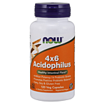 Now Foods Acidophilus 4x6, Suplement diety zawierający żywe kultury bakterii, Kapsułki