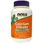 Now Foods Calcium Citrate With Minerals & Vitamin D-2, Preparat na wzmocnienie kości, Tabletki
