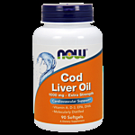 Now Foods Cod Liver Oil 1000 Mg Extra Strength, Olej z watroby dorsza, Kapsułki