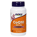Now Foods CoQ10 With Vitamin E & Sunflower Lecithin 400 mg, Suplement diety z koenzymem Q10, wit. E i lecytyną, Kapsułki