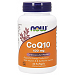 Now Foods Coq10 With Lecithin & Vitamin E 400 mg, Suplement diety z koenzymem Q10, lecytyną i wit. E, Kapsułki