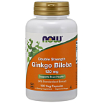 Now Foods Ginkgo Biloba Double Strength 120 mg, Kapsułki