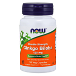 Now Foods Ginkgo Biloba Double Strength 120 mg, Kapsułki