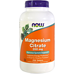 Now Foods Magnesium Citrate, Cytrynian magnezu 200 mg, Tabletki