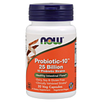 Now Foods Probiotic-10 25 Bilion, Suplement diety zawierający żywe kultury bakterii, Kapsułki
