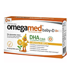 Omegamed Baby+D, DHA+Witamina D dla niemowląt i dzieci, Kapsułki twist-off