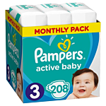 Pampers Active Baby 3 208 pz