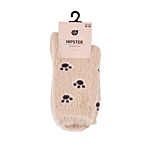 Life Calzini Donna Hipster in Pile, fantasia Zampette Cani, misura 35-38